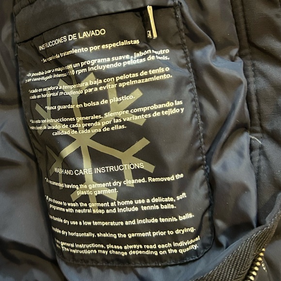 Zara Women’s Size Large Insulated Down Jacket Dark Blue With Packable Hood - Picture 9 of 11